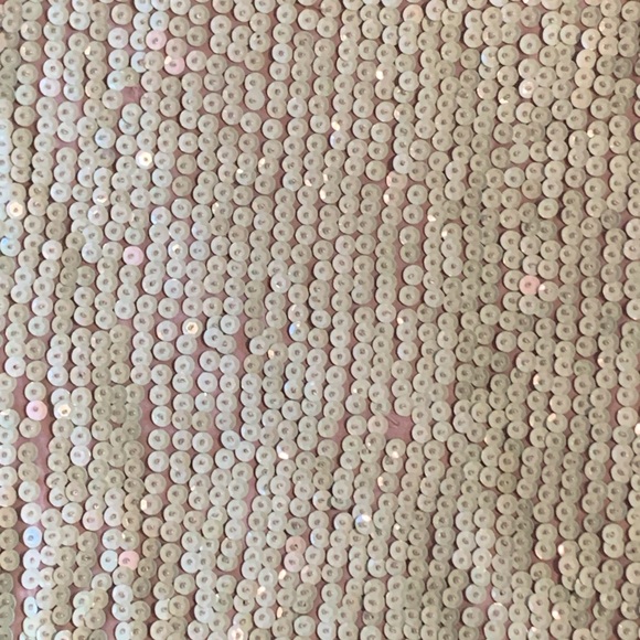 Sequins tank with flattering elastic waist- mint and taupe - Picture 2 of 4